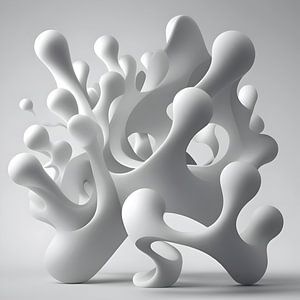 Sculptures organiques en 3D sur The Art Kroep