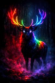 Cerf spectral de la forêt brumeuse sur ButterflyPix
