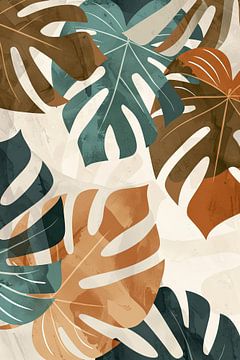 Monstera bladeren illustratie