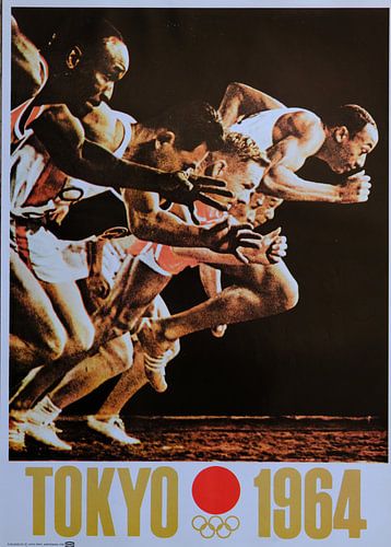 De officiële poster voor de Olympische Spelen van 1964 in Tokio