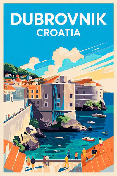 Dubrovnik, Croatia. by Poster Art Shop