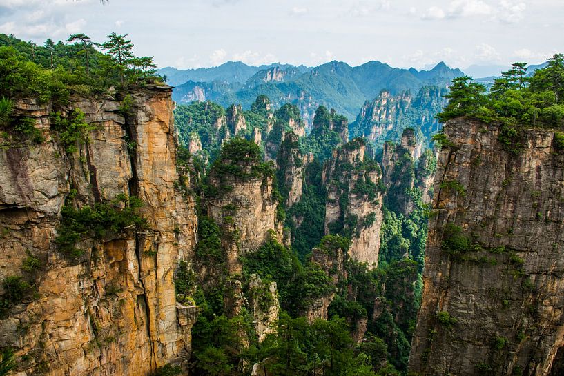View of Zhangjiajie in China by Linda Schouw