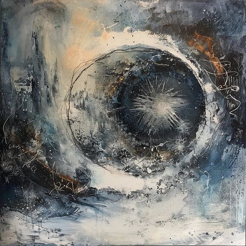 Winter cirkel abstract