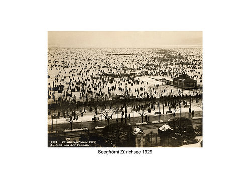 Zurich: The Lake Freezes Over, 1929 – A view across the frozen lake