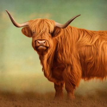 Highland Cow in Low lands van Marja van den Hurk