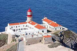 Aerial view of the Cabo de Sao Vicente lighthouse in Sagres Portugal by Eye on You