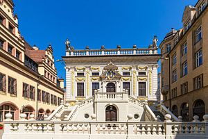 Blick auf die Alte Börse in der Stadt Leipzig