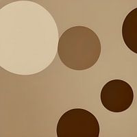 Ronde vormen spel in beige