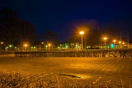 Leeg parkeerterrein Elisabeth Ziekenhuis