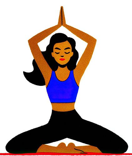 Peaceful Woman in Blue