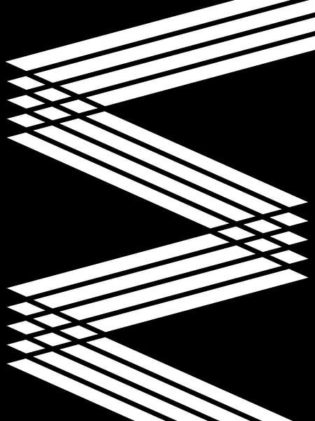 Zwart witte lijnen van Studio Miloa