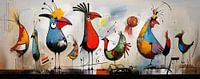 Vogels: Modern Schilderij