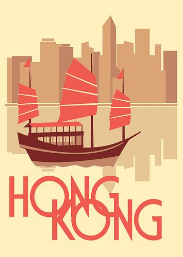 Hong Kong Junk in Sepia
