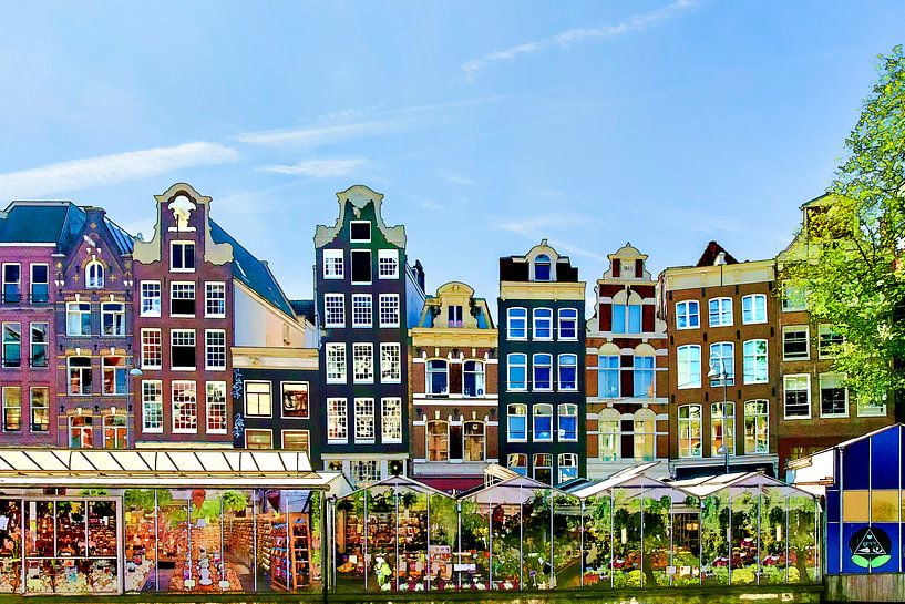 Marché aux fleurs d'Amsterdam par Peter Bartelings