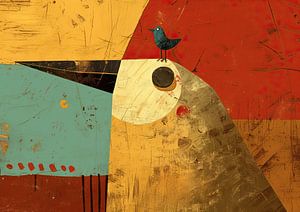 Oiseau abstrait | Perche bleue