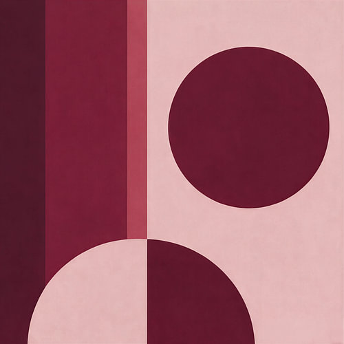 Geometric Bauhaus in Bordeaux and Soft Pink