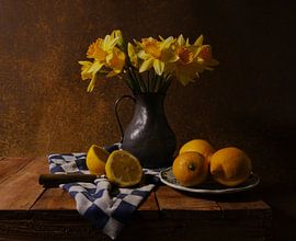 Nature morte aux jonquilles sur Odette Kleeblatt