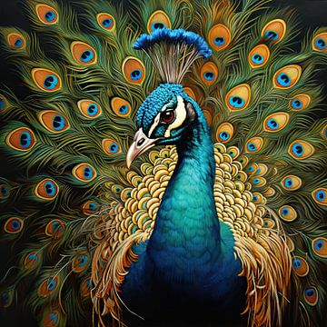 Peacock in Nature by Blikvanger Schilderijen