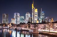 Frankfurt am Main bij nacht van Michael Blankennagel thumbnail