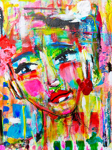 Abstract face be silent