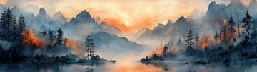 Mystic Serenity van Abstract Schilderij