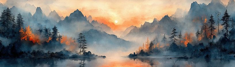 Mystic Serenity van Abstract Schilderij