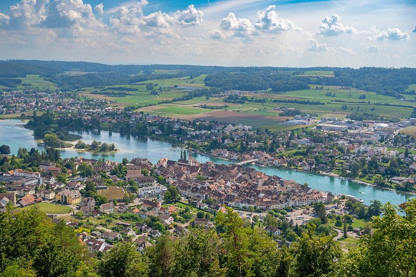 Stein am Rhein aan de oever van de Rijn in de zomer van Sjoerd van der Wal Fotografie