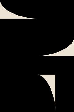 Abstrakte Formen in Schwarz und Weiß VIII von Dina Dankers