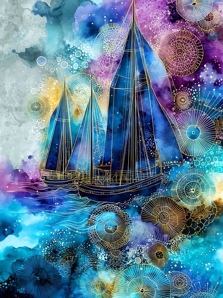Boote nautische Kunst von JBJart Justyna Jaszke