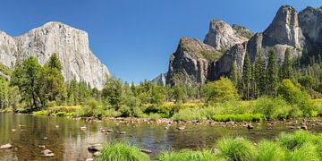 El Capitan en Merced River in Yosemite Valley, Yosemite National Park, Californië, VS. van Markus Lange
