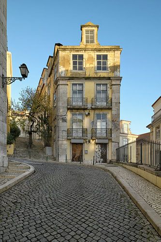 Façade typique de la Baixa - Lisbonne la rude
