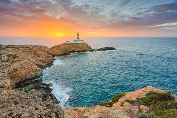 Sunrise at Faro de Cala Figuera on Mallorca by Michael Valjak