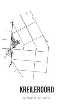 Kreileroord (Noord-Holland) | Carte | Noir et blanc sur Rezona