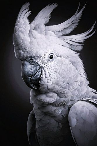 Monochrome Weergave van een Kaketoe