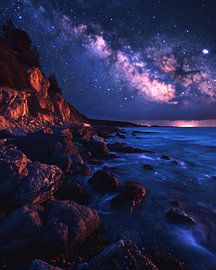 Ciel nocturne sur la côte