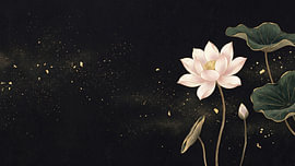 Golden Japanese Lotus Night Bloom by Siti Zuliana