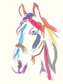 Horse Color Me Beautiful in Ecru by Go van Kampen
