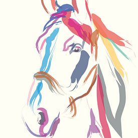 Horse Color Me Beautiful in Ecru by Go van Kampen
