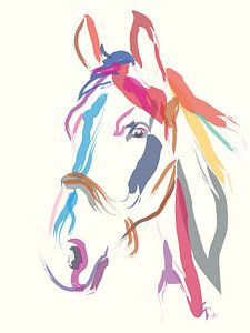 Pferd Farbe mich schön in Ecru von Go van Kampen