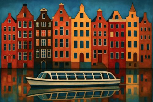 Amsterdamer Kanalzauber am Abend von Sabine Wagner