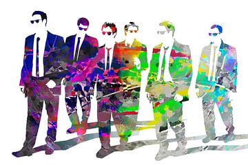 Reservoir Dogs Pop Art Abstrakte Farben von Art By Dominic