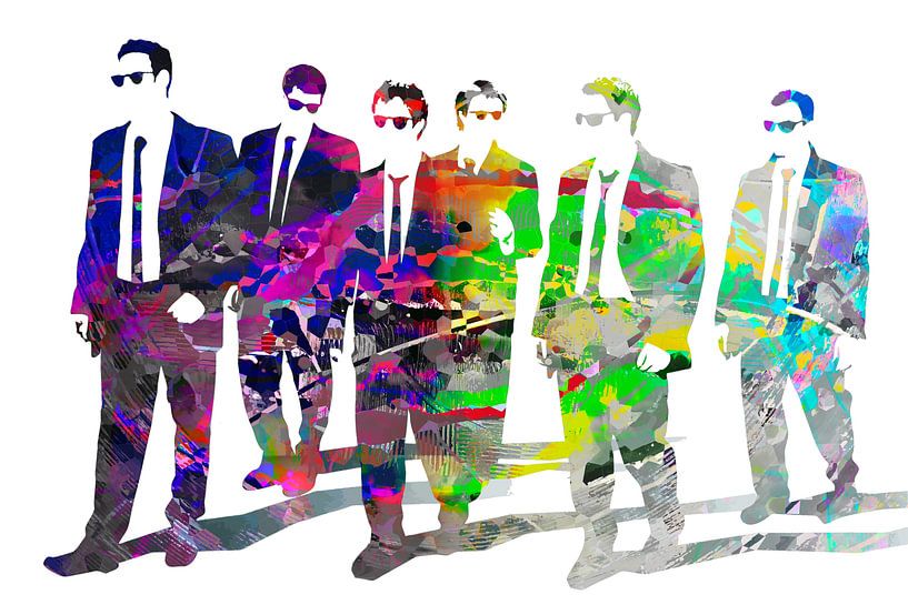 Reservoir Dogs Pop Art Abstrakte Farben von Art By Dominic
