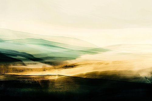 Abstract landschap met natuurlijke tinten