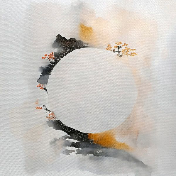 Japandi Art: Japans ZEN Landschap - 2 van Studio Pieternel