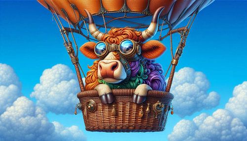 Steampunk Balloon Cow Adventurer