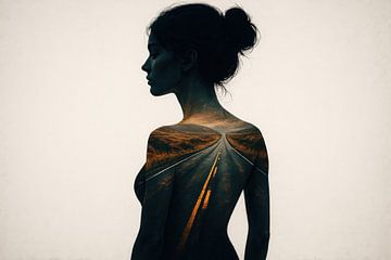 Female silhouette with horizon by Imperial Art House