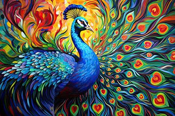 Birds: Peacocks by Blikvanger Schilderijen