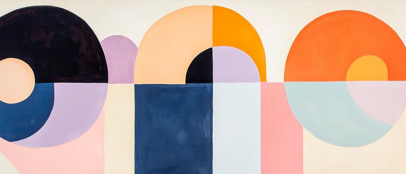 Composition géométrique abstraite par Poster Art Shop