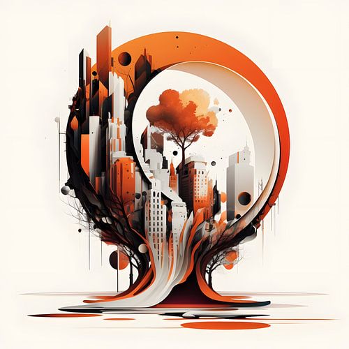 Heartshaped city tree van Tammo Tamminga