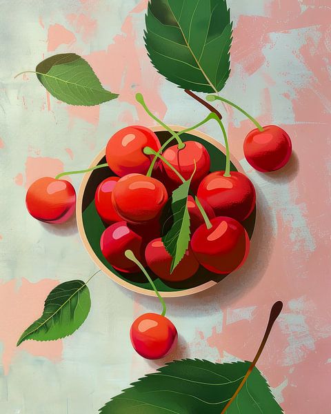 Zomerse Kersen Delicatesse van Vlindertuin-Art
